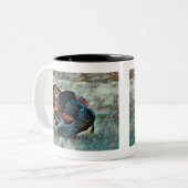 Vrolijk kerstfeest Wild Turkey Two-Tone Coffee Mok (Voorkant links)