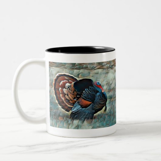 Vrolijk kerstfeest Wild Turkey Two-Tone Coffee Mok (Links)