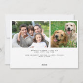 Vrolijk Kerstfeest Winter Bloemen 3 Foto Feestdagenkaart (Achterkant)