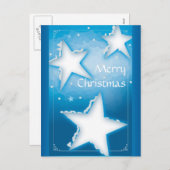vrolijk kerstfeest | Winter decoratieve sterren Feestdagenkaart (Voorkant / Achterkant)
