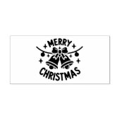 Vrolijk Kerstfeest Winter Feestdagen Bells Zelfinktende Stempel (Design)