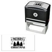 Vrolijk Kerstfeest Winter Feestdagen Trees Zelfinktende Stempel (In situ)