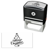 Vrolijk Kerstfeest Winter Feestdagen Trees Zelfinktende Stempel (In situ)