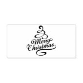 Vrolijk Kerstfeest Winter Feestdagen Trees Zelfinktende Stempel (Design)