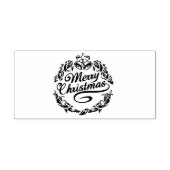 Vrolijk Kerstfeest Winter Feestdagen Trees Zelfinktende Stempel (Design)