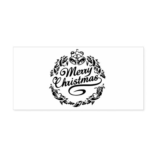 Vrolijk Kerstfeest Winter Feestdagen Trees Zelfinktende Stempel (Design)