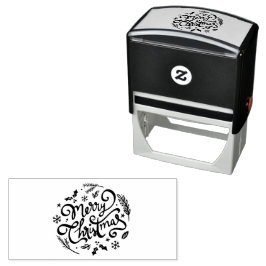 Vrolijk Kerstfeest Winter Feestdagen Zelfinktende Stempel