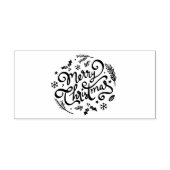Vrolijk Kerstfeest Winter Feestdagen Zelfinktende Stempel (Design)