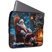 Vrolijk Kerstfeest winter feestelijke Santa magie Laptop Sleeve (Voorkant Rechts)