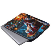 Vrolijk Kerstfeest winter feestelijke Santa magie Laptop Sleeve (Voorkant onderkant)