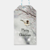 Vrolijk Kerstfeest Winter Frost Vogel Natuur Cadeaulabel (Voorkant)
