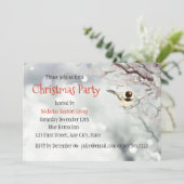 Vrolijk Kerstfeest Winter Frosty Trees Bird Kaart (Staand voorkant)