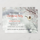 Vrolijk Kerstfeest Winter Frosty Trees Bird Kaart (Voorkant / Achterkant)