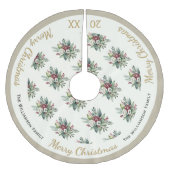Vrolijk Kerstfeest Winter Greenery Botanische Cust Kerstboom Rok (Voorkant)