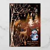 Vrolijk Kerstfeest Winter Magic Folie Feestdagenkaart (Voorkant)