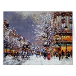 Vrolijk kerstfeest. Winter Parisian Scene C
