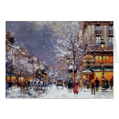 Vrolijk kerstfeest. Winter Parisian Scene C (Voorkant Horizontaal)