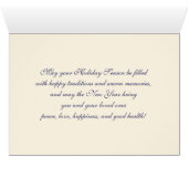 Vrolijk kerstfeest. Winter Parisian Scene Kaart (Binenzijde Horizontaal (Onderkant))