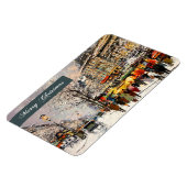 Vrolijk kerstfeest. Winter Parisian Scene Magneet (Linkerzijde)