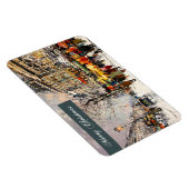 Vrolijk kerstfeest. Winter Parisian Scene Magneet (Rechterzijde)