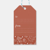 Vrolijk Kerstfeest · Winter Planten Holiday  Cadeaulabel (Achterkant)
