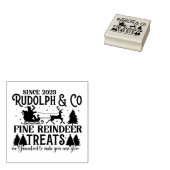 Vrolijk Kerstfeest Winter Rudolph Reindeer Rubberstempel (Gestempeld)