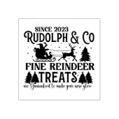 Vrolijk Kerstfeest Winter Rudolph Reindeer Rubberstempel (Afrduk)