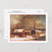 Vrolijk Kerstfeest Winter Scene van Durrie Feestdagenkaart (Voorkant / Achterkant)