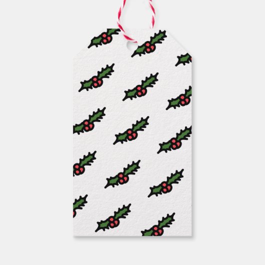 Vrolijk kerstfeest | Winter Sled Cat Cadeaulabel (Achterkant)