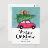 Vrolijk kerstfeest | Winter Snowflake Car Briefkaart (Voorkant / Achterkant)