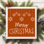 Vrolijk Kerstfeest Winter Snowflakes Typografie Perfect Poster