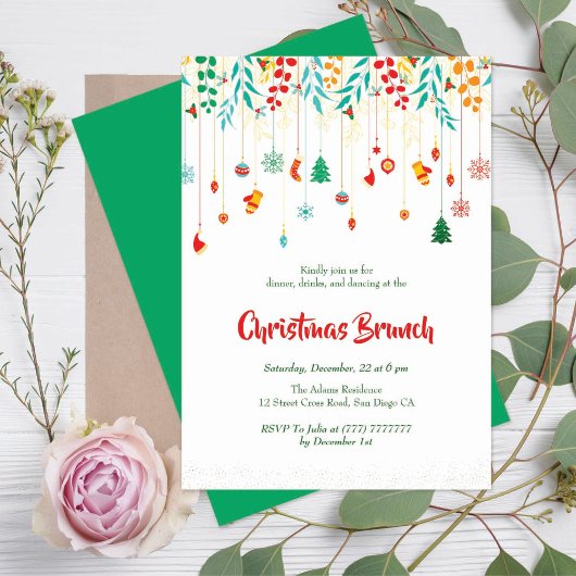 Vrolijk Kerstfeest Winter Stockings Holiday Party Kaart