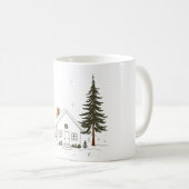 Vrolijk Kerstfeest Winter Wonderland Mok. Koffiemok (Voorkant rechts)