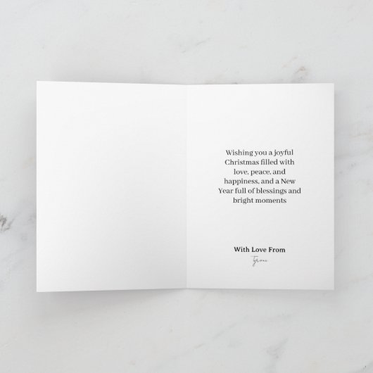 Vrolijk Kerstfeest Winter Wonderland Sneeuwvlokken Kaart (Binnen)