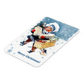 Vrolijk kerstfeest.  wintersceen magneet (Linkerzijde)