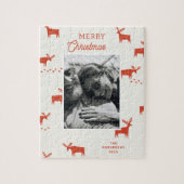 vrolijk kerstfeest. Wintervakantie bosgebied rendi Legpuzzel (Verticaal)