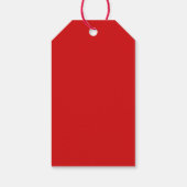 vrolijk kerstfeest. Wintervakantie rode bloembes Cadeaulabel (Achterkant)