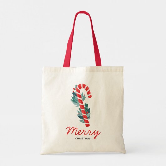 vrolijk kerstfeest. Wintervakantie rood lollipop s Tote Bag (Achterkant)