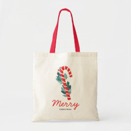 vrolijk kerstfeest. Wintervakantie rood lollipop s Tote Bag