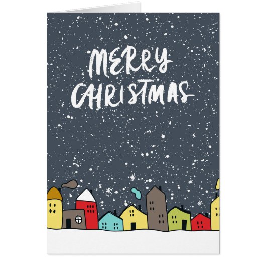 Vrolijk kerstfeest, Winterwoningen Illustratie (Voorkant)