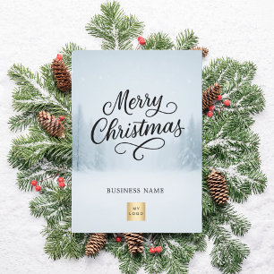 Vrolijk Kerstfeest winterzaken logo Feestdagenkaart