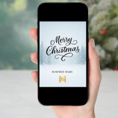 Vrolijk Kerstfeest winterzaken logo Feestdagenkaart