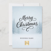 Vrolijk Kerstfeest winterzaken logo Feestdagenkaart (Voorkant)