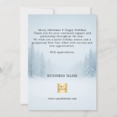 Vrolijk Kerstfeest winterzaken logo Feestdagenkaart (Achterkant)