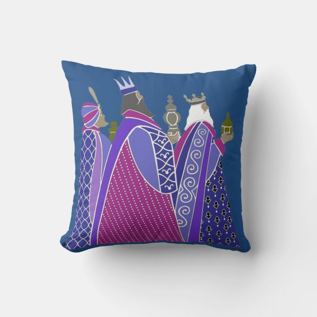 Vrolijk kerstfeest - Wise Mannen Pillow Kussen (Voorkant)