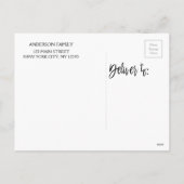 Vrolijk Kerstfeest Wit en Zilveren Folie Sterren F Feestdagenkaart (Achterkant)