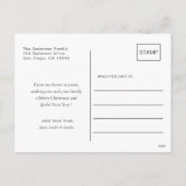 Vrolijk Kerstfeest Wit Handschrift Foto Feestdagenkaart (Achterkant)