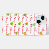 Vrolijk Kerstfeest Witte Bloemen Case-Mate iPhone Case (Achterkant (horizontaal))