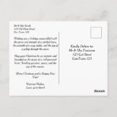 Vrolijk kerstfeest witte paarden waterverf groeten briefkaart (Achterkant)