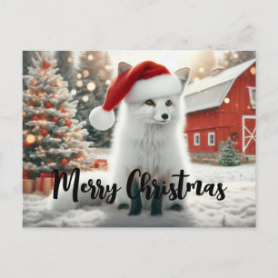 Vrolijk Kerstfeest Witte Vos Briefkaart